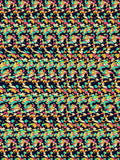 Golden Acorn Secret full stereogram pattern, flat view