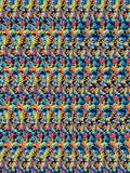 Secret Snowman Smile full stereogram pattern, flat view