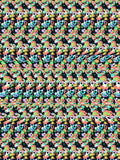 Gentle Giant Elephant full stereogram pattern, flat view