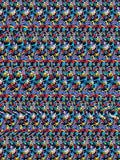 Hidden Hockey Night full stereogram pattern, flat view