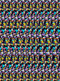 Rocket Launch Reveal full stereogram pattern, flat view