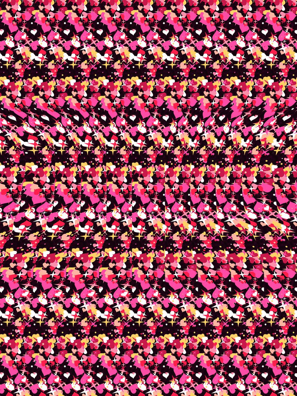 Hidden Heart Keepsake full stereogram pattern, flat view