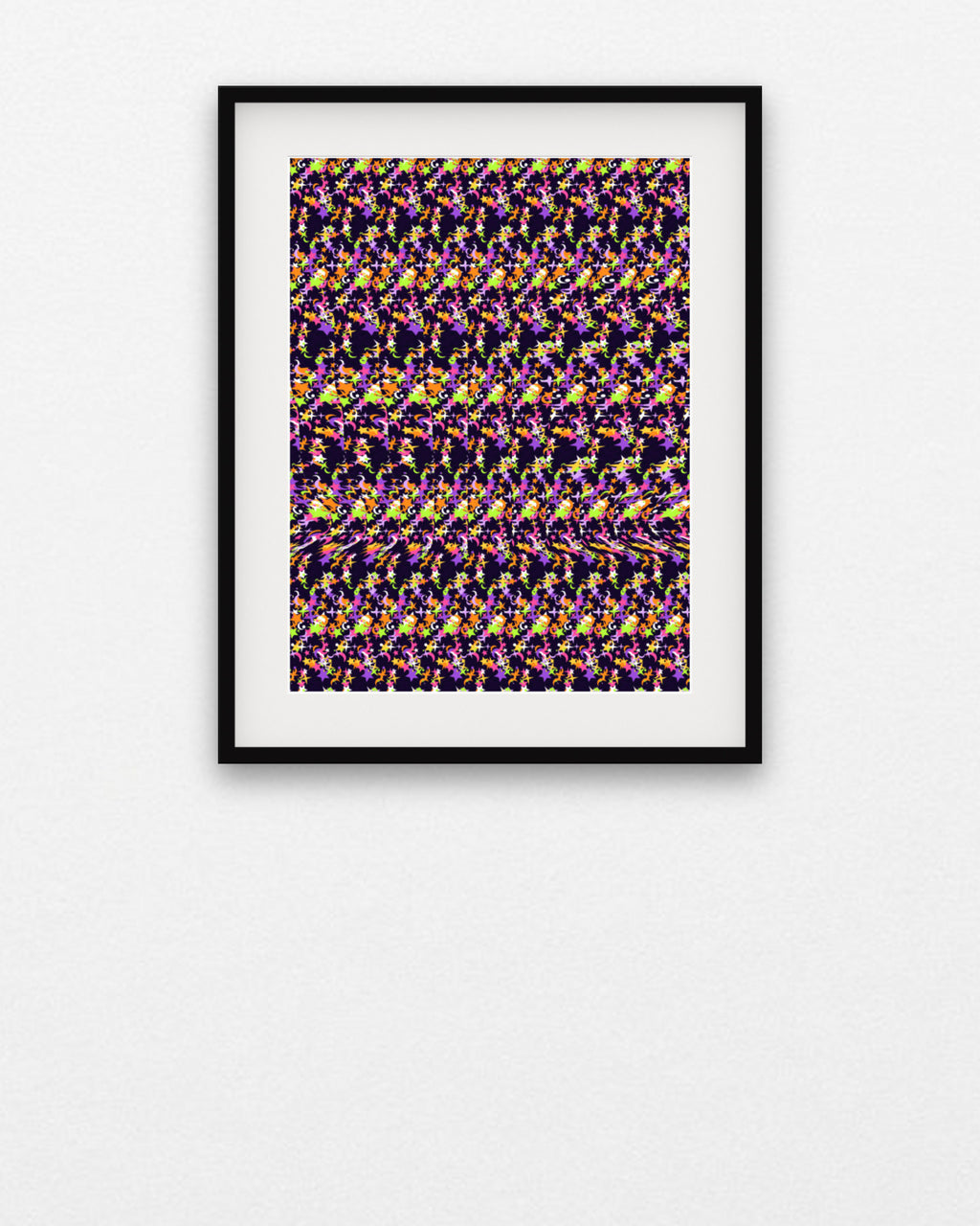 Witching Hour Witch Hat hidden 3D art print, framed in a gallery wall