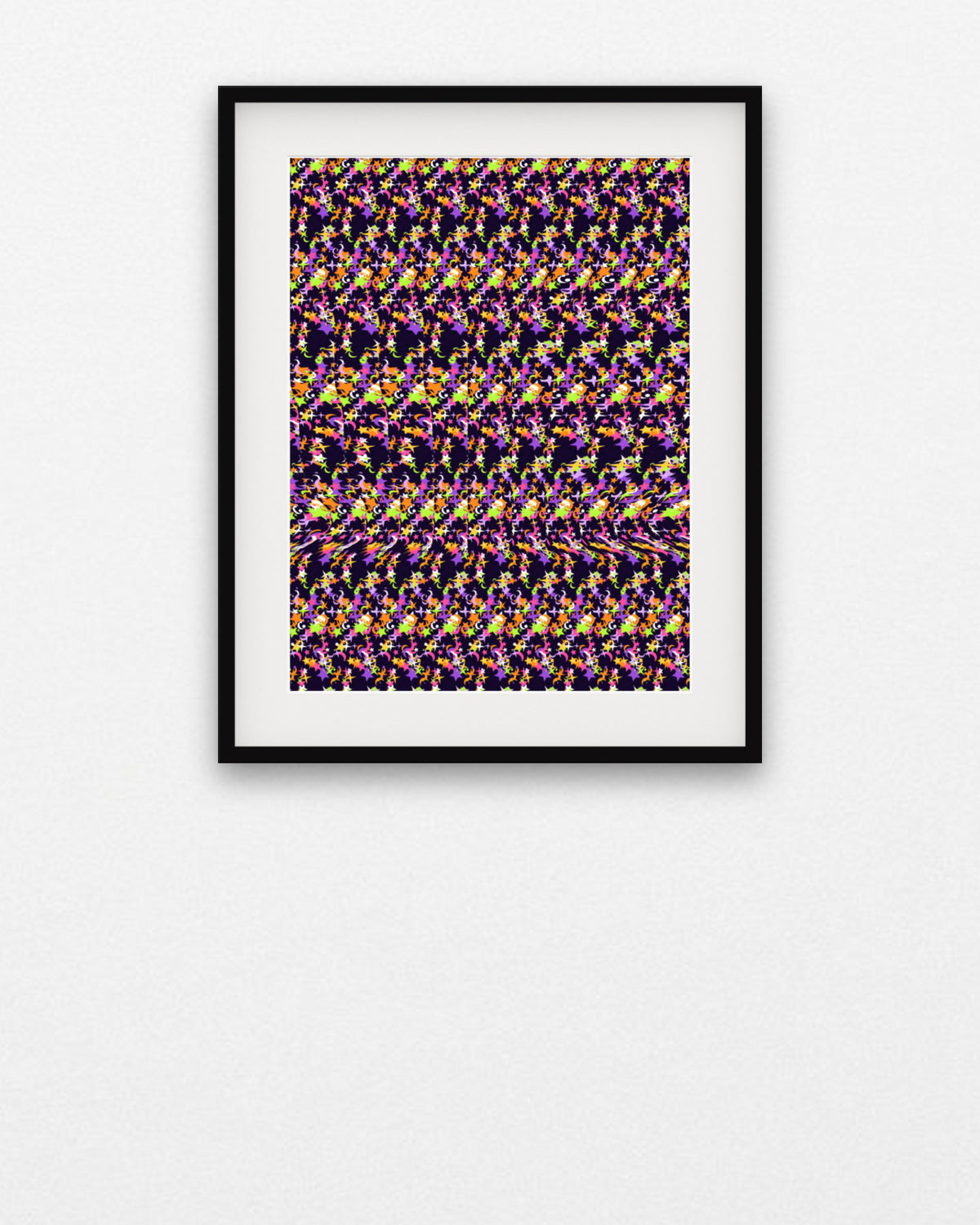 Witching Hour Witch Hat hidden 3D art print, framed in a gallery wall
