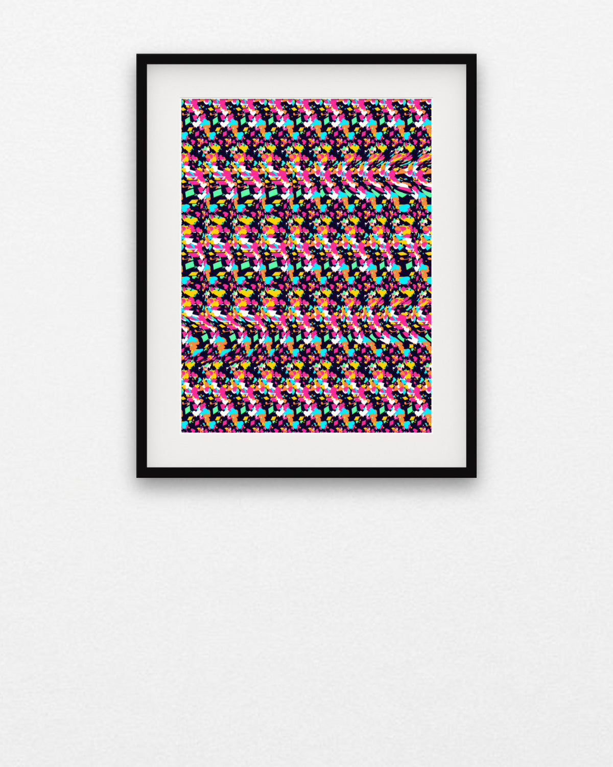 Hidden Melody Note hidden 3D art print, framed in a gallery wall