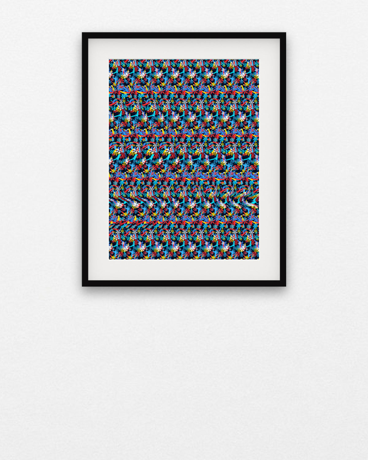 Hidden Hockey Night hidden 3D art print, framed in a gallery wall