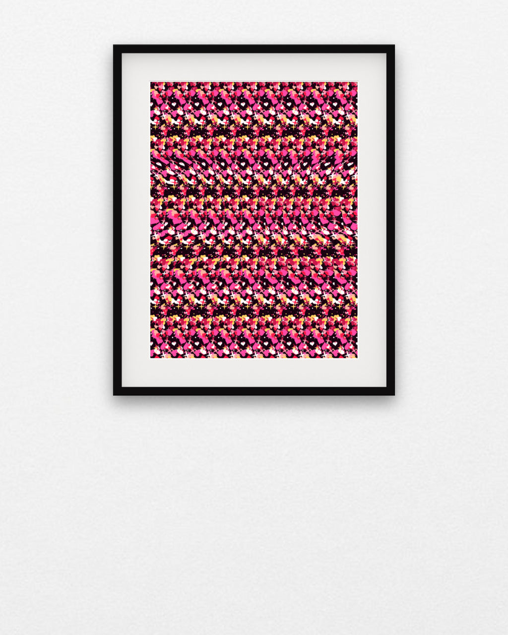 Hidden Heart Keepsake hidden 3D art print, framed in a gallery wall