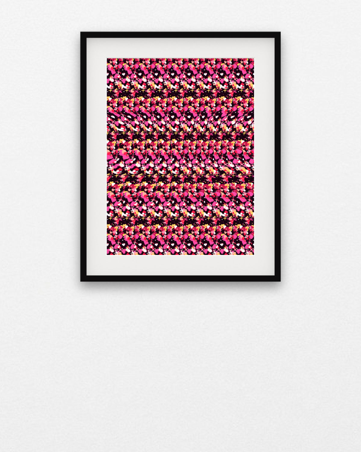 Hidden Heart Keepsake hidden 3D art print, framed in a gallery wall