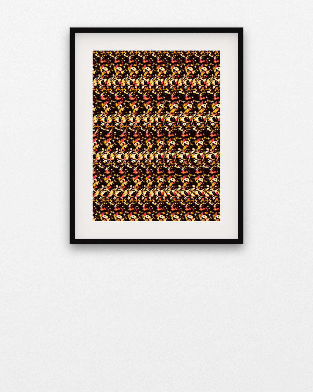 Glowing Candle Keepsake hidden 3D art print, framed in a gallery wall