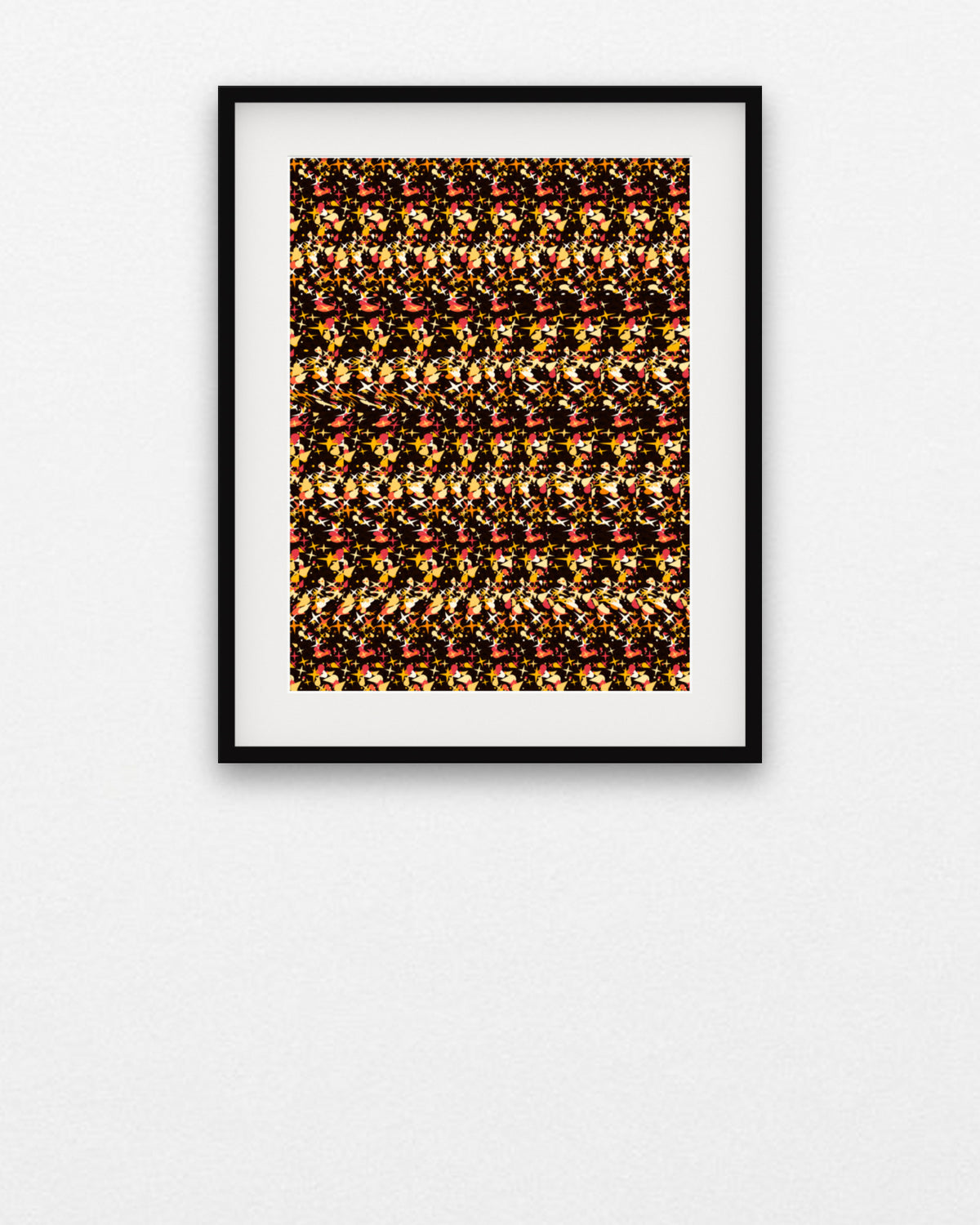 Glowing Candle Keepsake hidden 3D art print, framed in a gallery wall