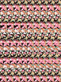 Hidden Hot Cocoa Mug full stereogram pattern, flat view