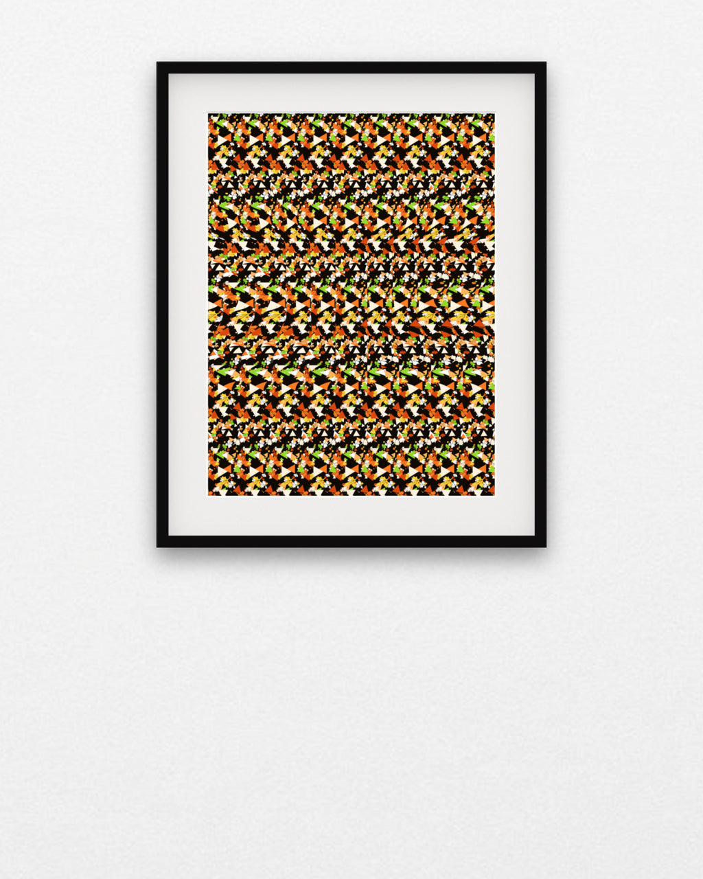 Clever Fox Hideaway hidden 3D art print, framed in a gallery wall