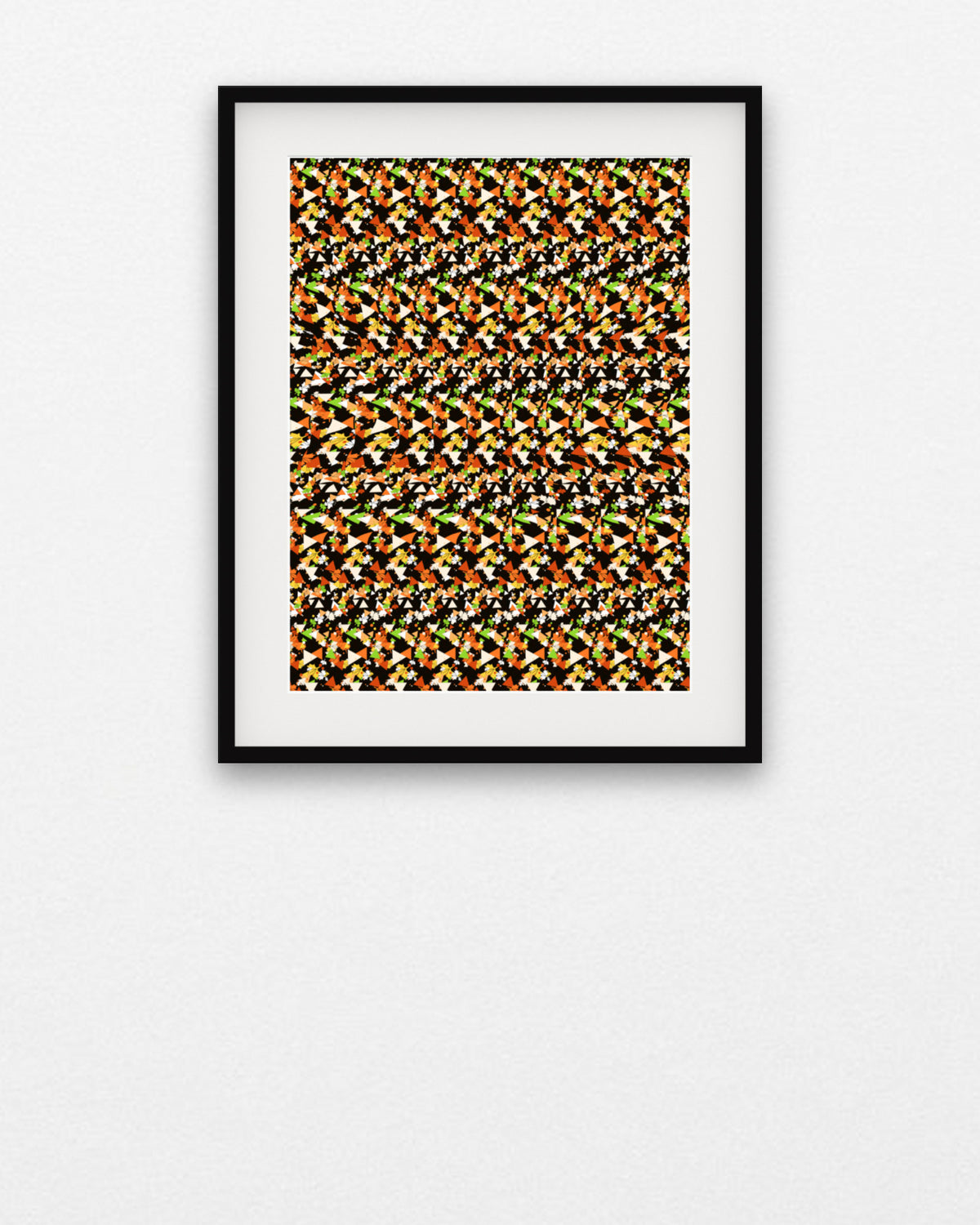 Clever Fox Hideaway hidden 3D art print, framed in a gallery wall
