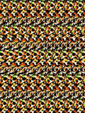 Clever Fox Hideaway full stereogram pattern, flat view