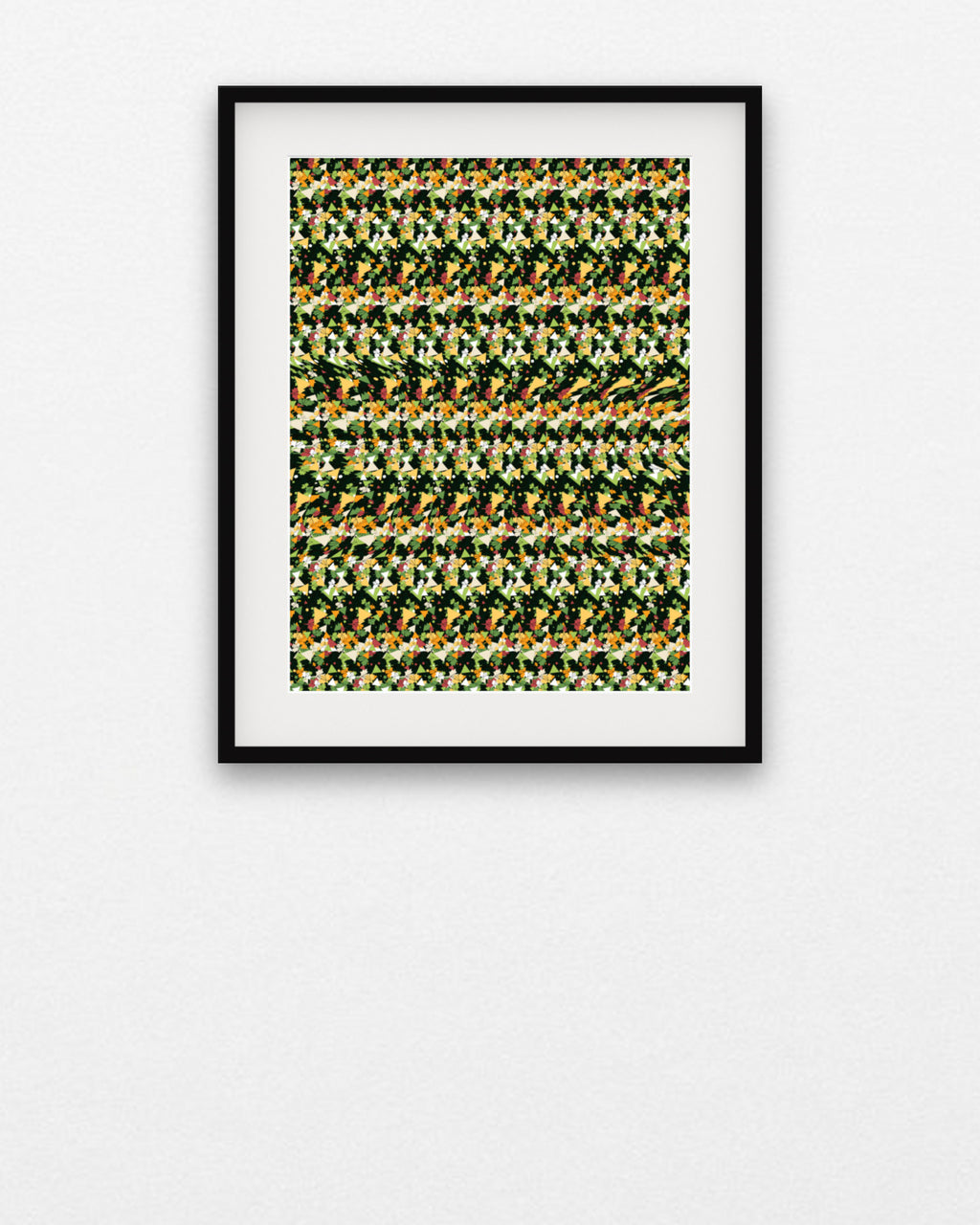 Wandering Bear Secret hidden 3D art print, framed in a gallery wall