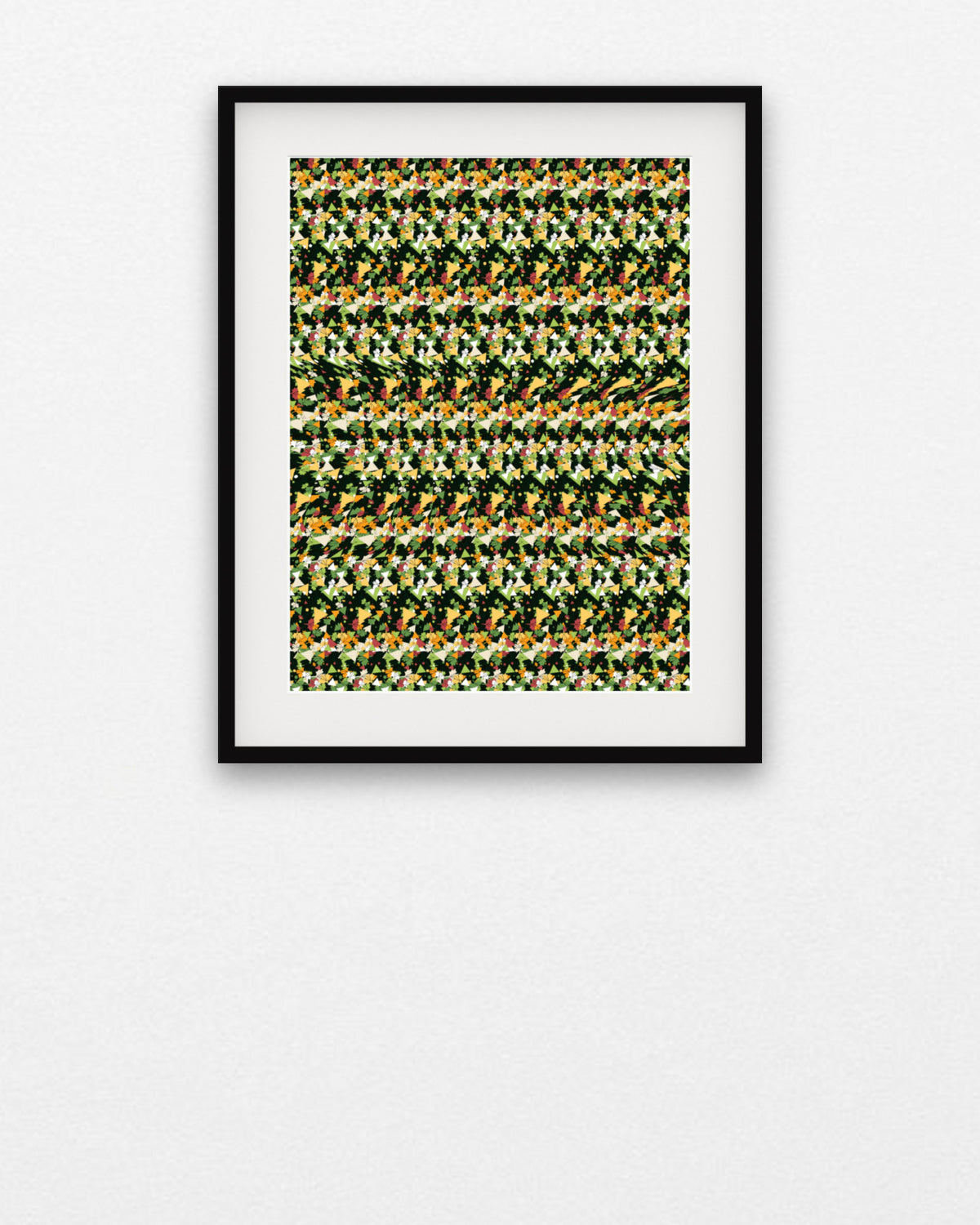 Wandering Bear Secret hidden 3D art print, framed in a gallery wall