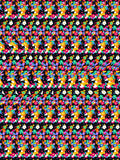 Hidden Hummingbird Flight full stereogram pattern, flat view
