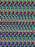 Mixtape Cassette Rewind full stereogram pattern, flat view