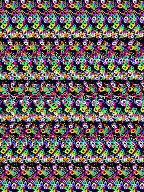 Endless Spiral Illusion full stereogram pattern, flat view