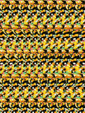 Sunflower Sunrise Reveal full stereogram pattern, flat view