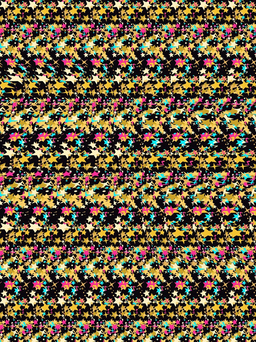 Spotlight Microphone full stereogram pattern, flat view