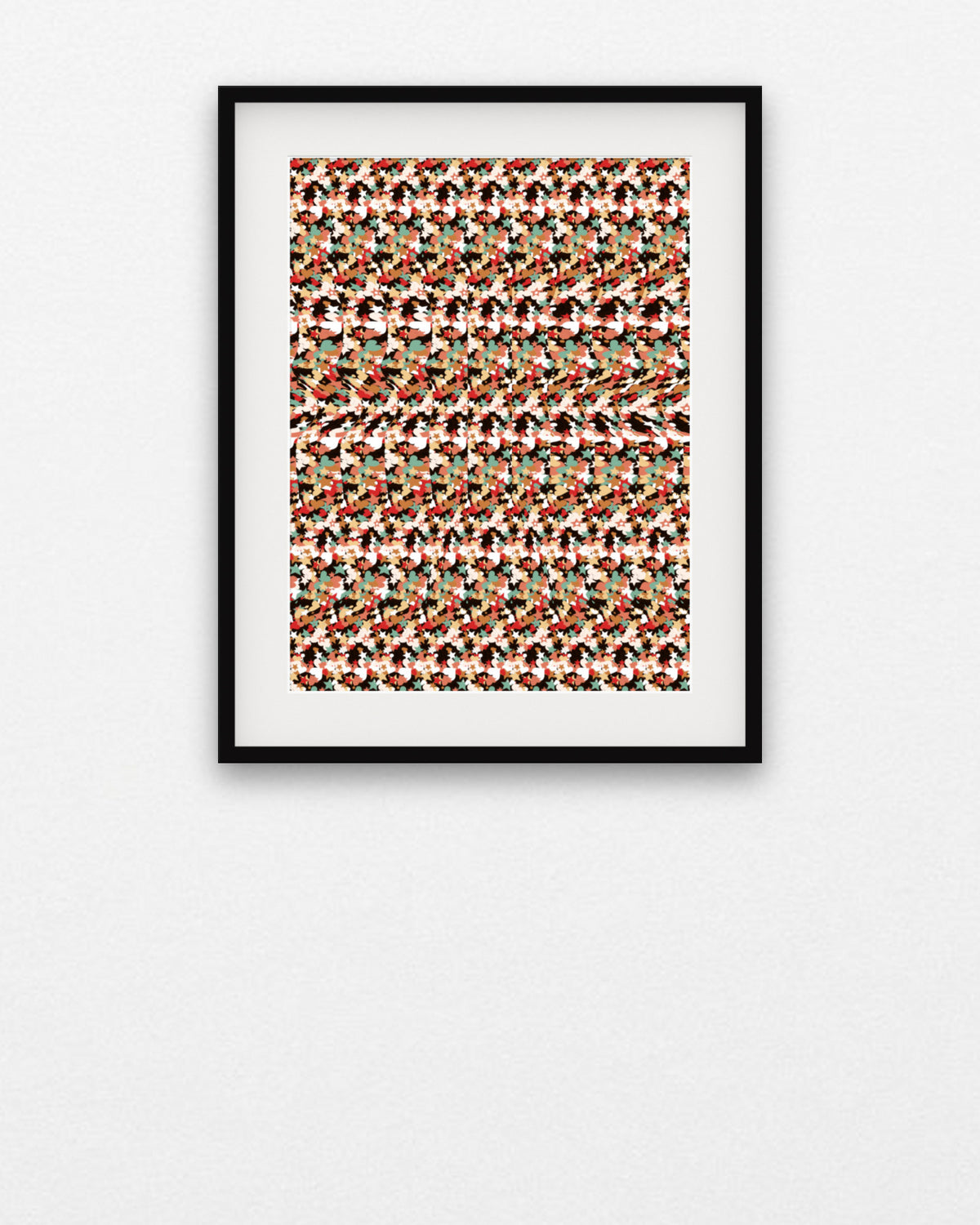 Gingerbread Cookie Secret hidden 3D art print, framed in a gallery wall