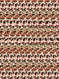 Gingerbread Cookie Secret full stereogram pattern, flat view