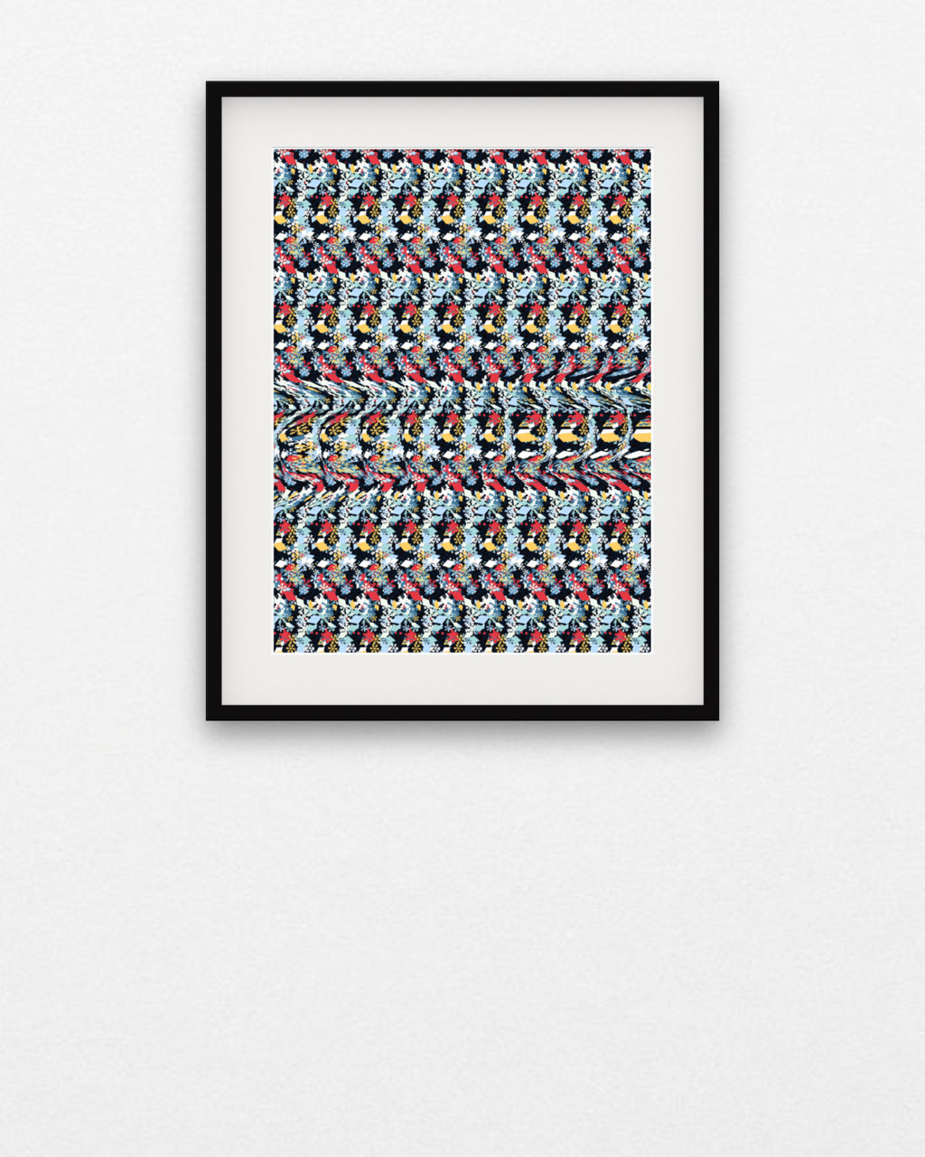 Snow Day Sled Ride hidden 3D art print, framed in a gallery wall