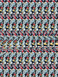 Snow Day Sled Ride full stereogram pattern, flat view