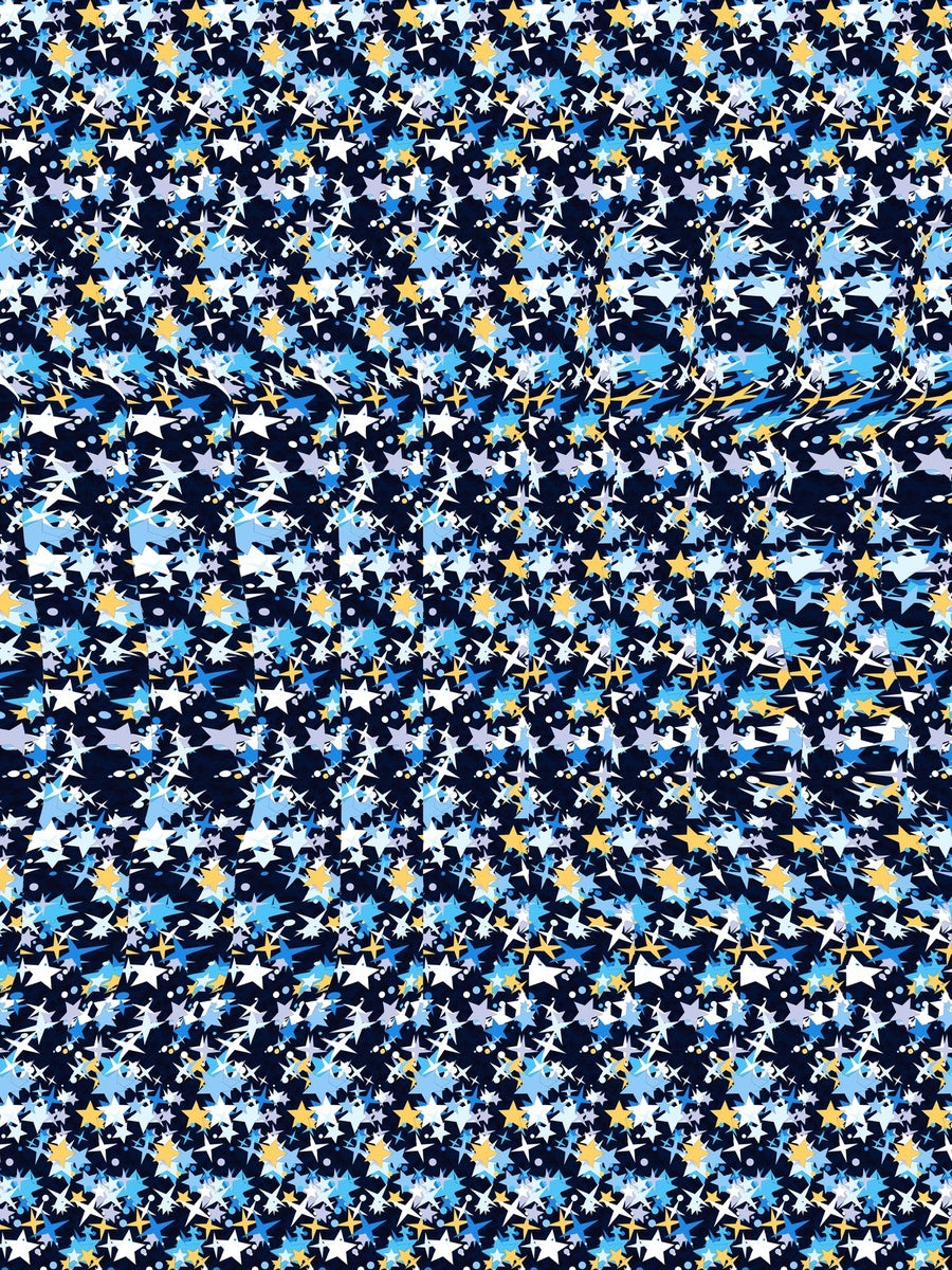 Spinning Dreidel Glow full stereogram pattern, flat view