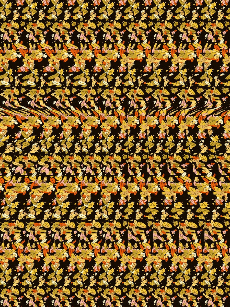 Harvest Pie Slice full stereogram pattern, flat view
