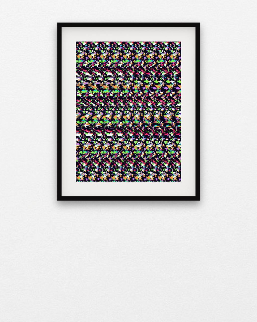 New Year Fireworks Burst hidden 3D art print, framed in a gallery wall