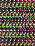 New Year Fireworks Burst full stereogram pattern, flat view