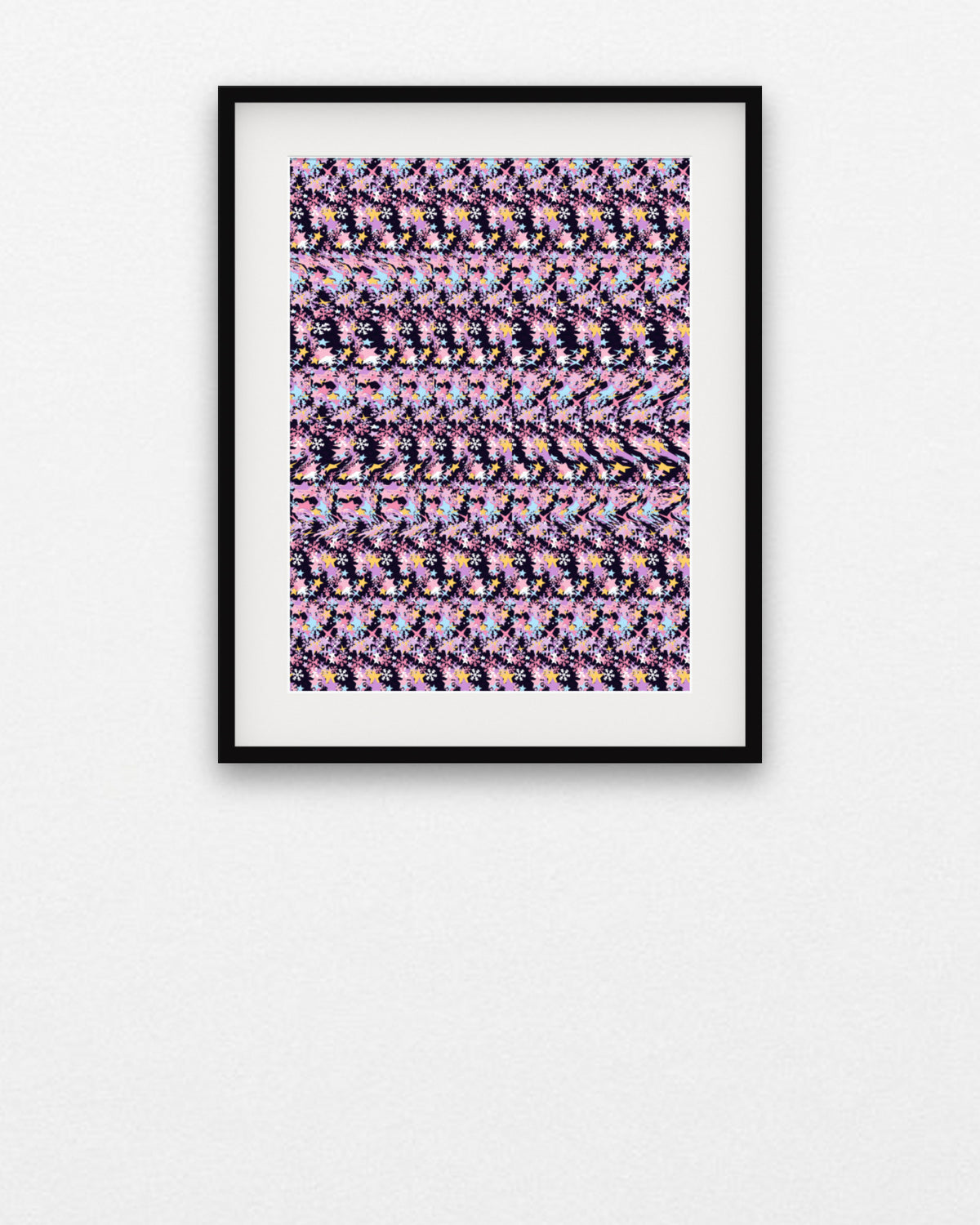 Frozen Pond Ice Skate hidden 3D art print, framed in a gallery wall