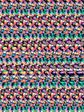Curious Octopus Hideout full stereogram pattern, flat view