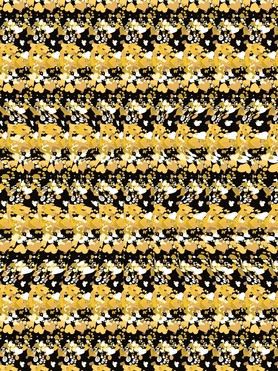 Faithful Paw Print full stereogram pattern, flat view