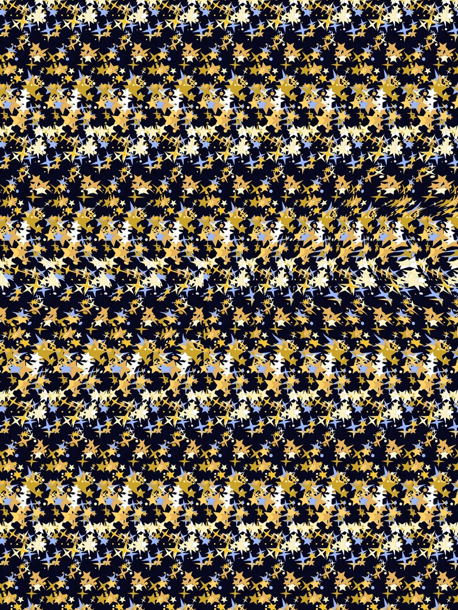 Make-a-Wish Shooting Star full stereogram pattern, flat view