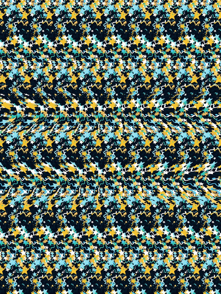 Pisces Twin Fish full stereogram pattern, flat view