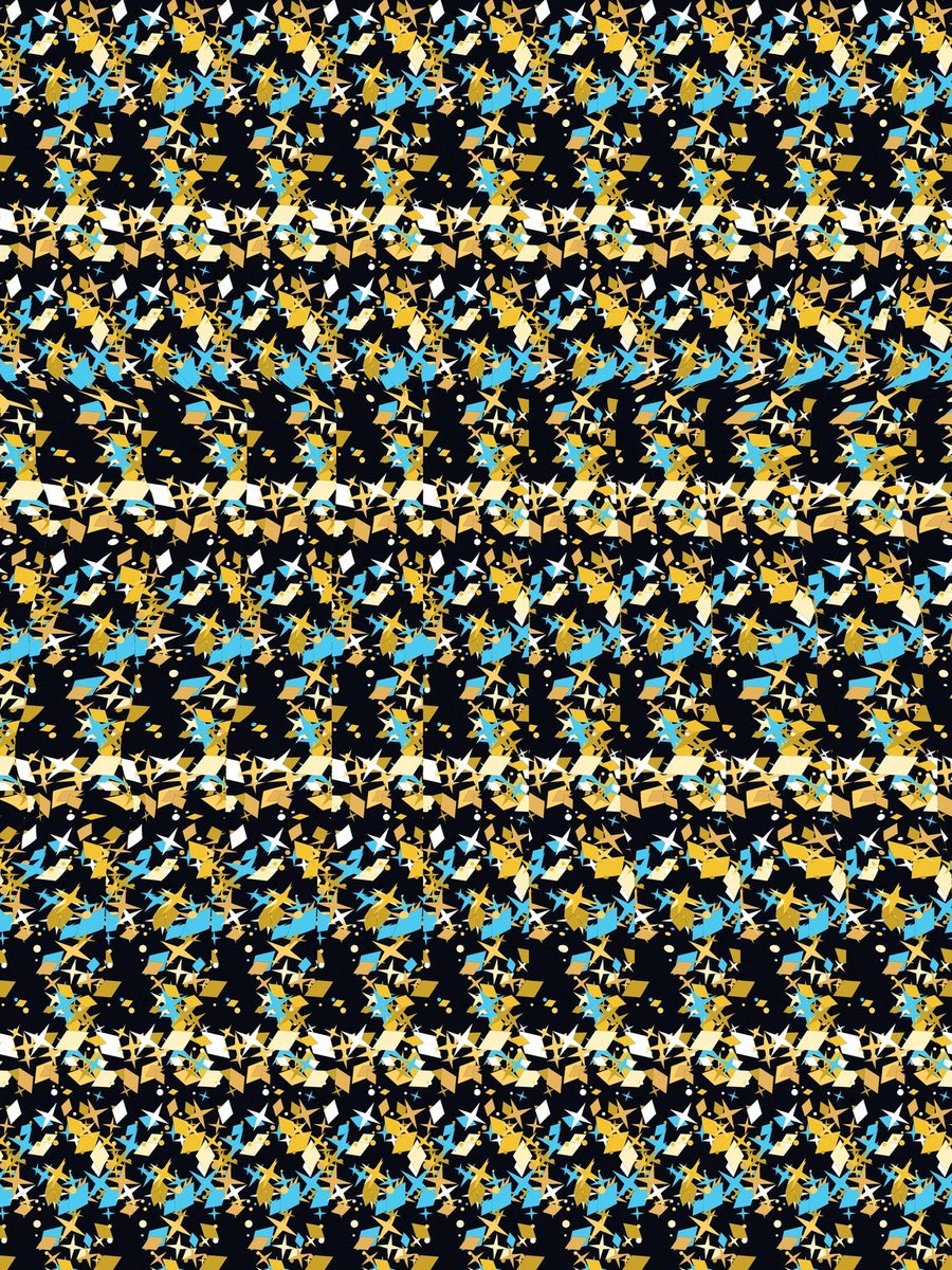 Brilliant Cut Diamond full stereogram pattern, flat view