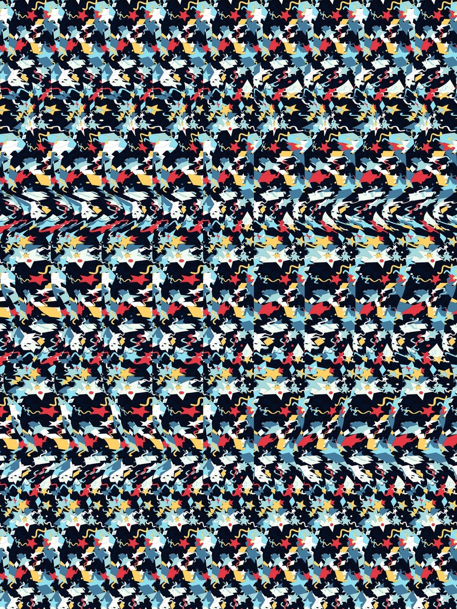 Steady Anchor Reveal full stereogram pattern, flat view
