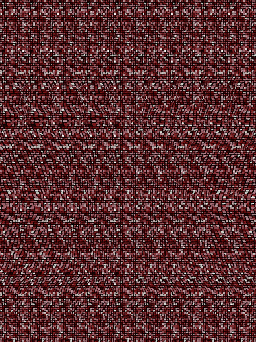 Glass Bauble Glow full stereogram pattern, flat view