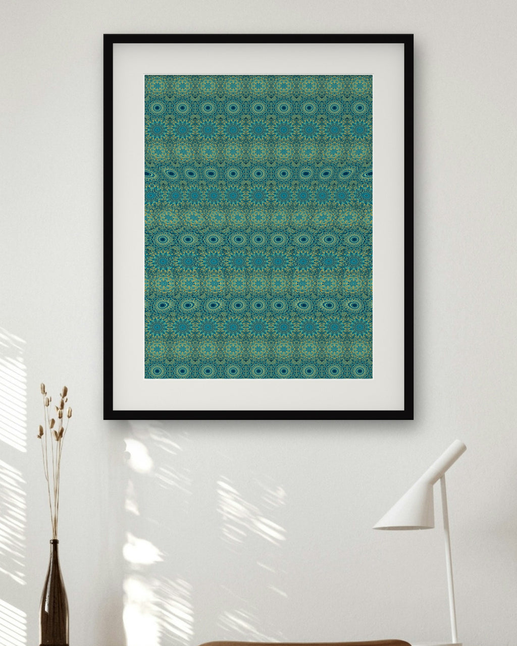 Northern Moose Portrait hidden 3D art print, framed in a home office