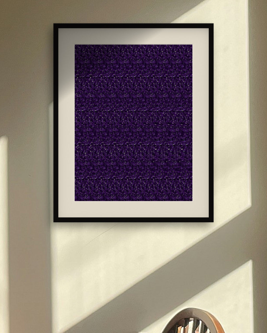 Sagittarius Archer's Bow hidden 3D art print, framed in a sunlit dining nook
