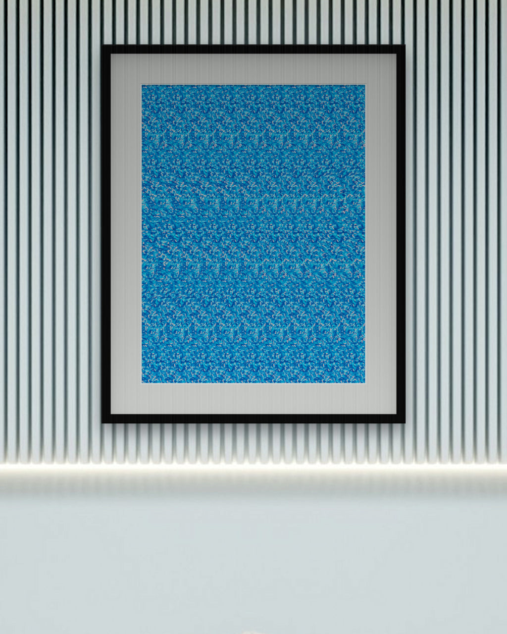 Game Day Football hidden 3D art print, framed in a calm bedroom