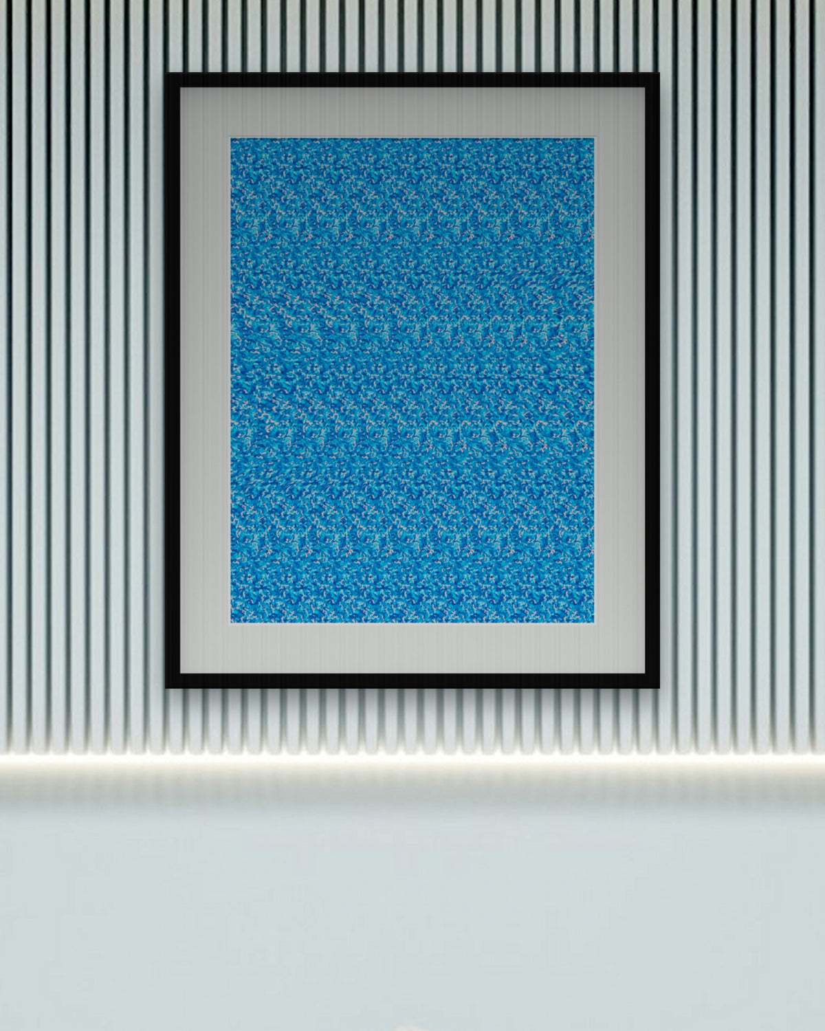 Game Day Football hidden 3D art print, framed in a calm bedroom