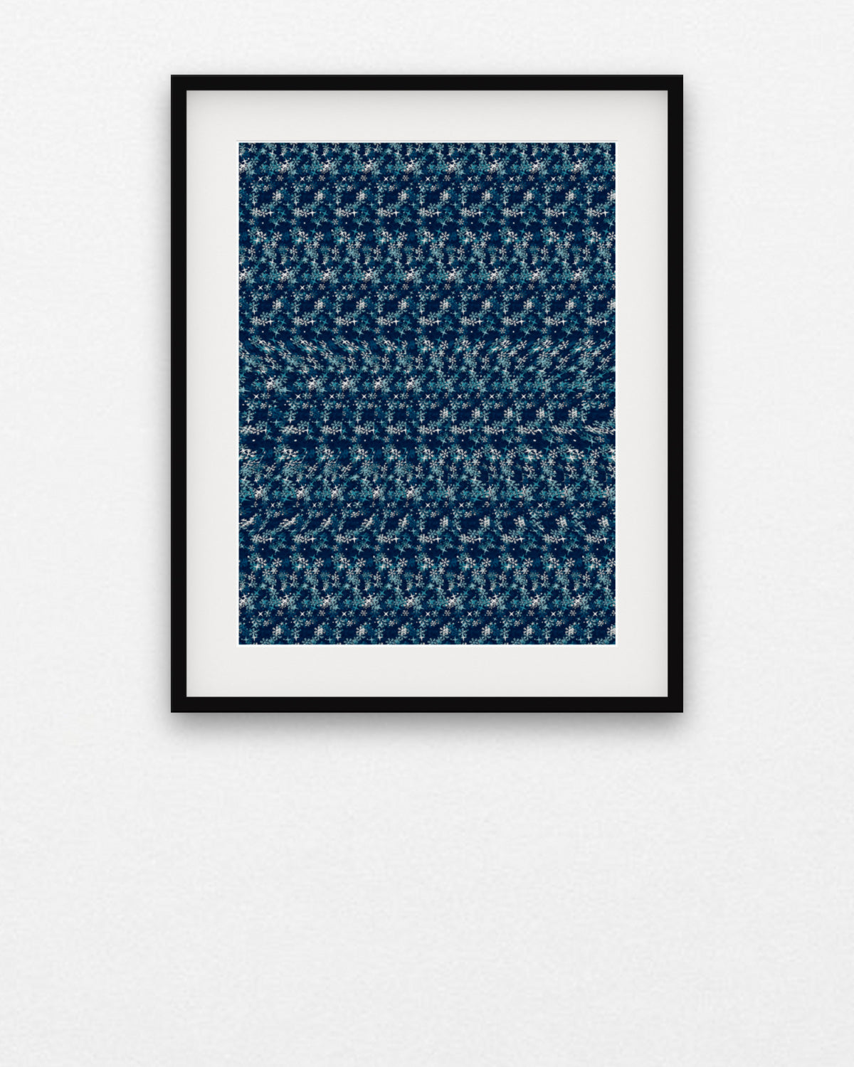 Arctic Polar Bear Trek hidden 3D art print, framed in a gallery wall