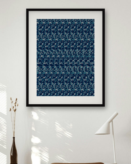 Arctic Polar Bear Trek hidden 3D art print, framed in a home office