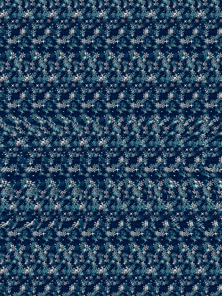 Arctic Polar Bear Trek full stereogram pattern, flat view