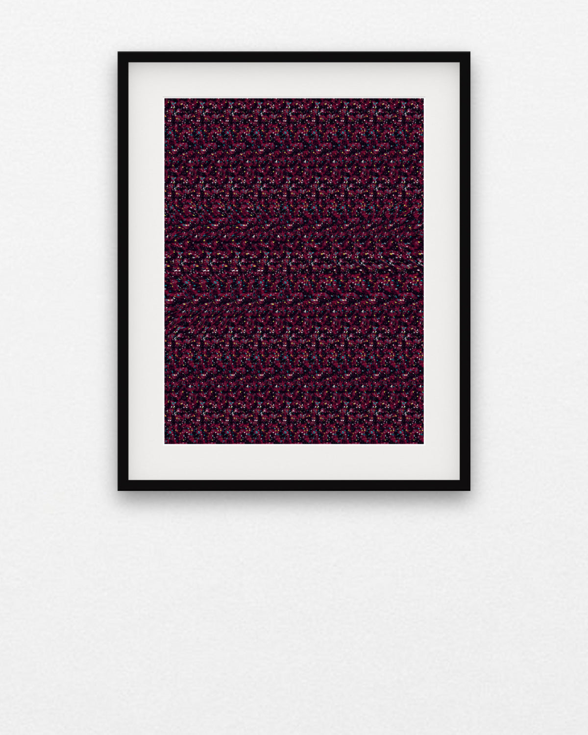 Orbiting Satellite hidden 3D art print, framed in a gallery wall