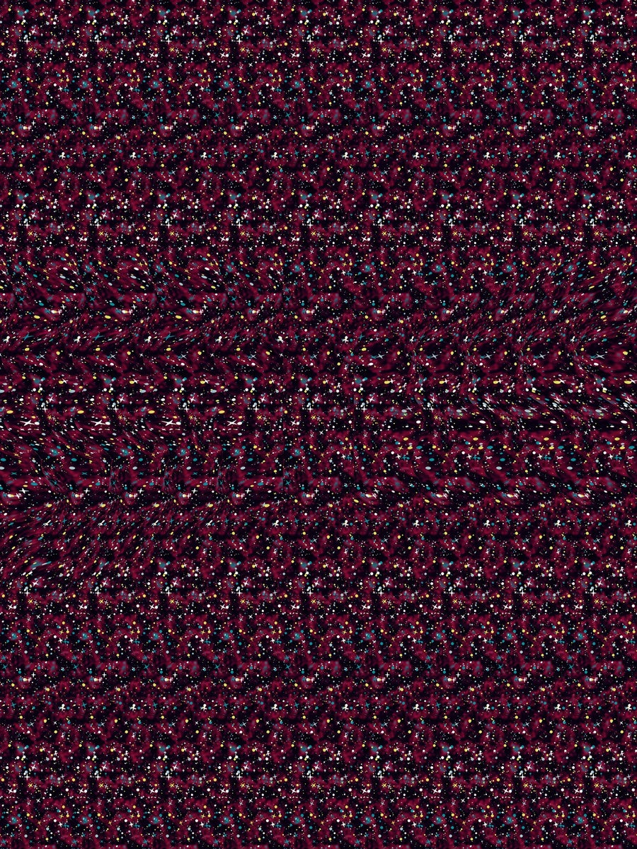 Orbiting Satellite full stereogram pattern, flat view